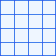 A grid of equal square cells